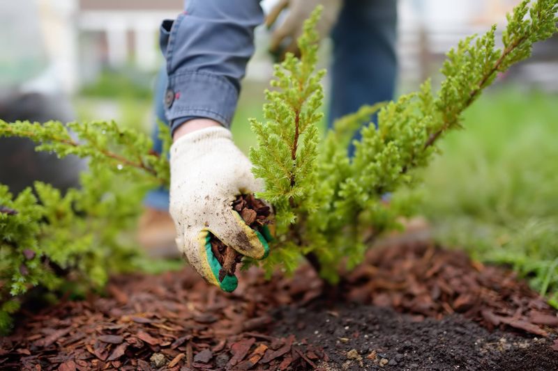 Refresh Mulch To Hold Moisture And Reduce Splash Refresh Mulch To Hold Moisture And Reduce Splash