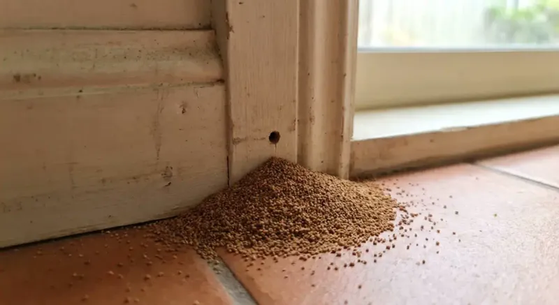 Small Exit Holes Or Pellets Near Wood Small Exit Holes Or Pellets Near Wood