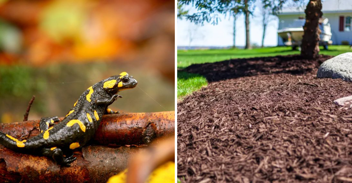 salamander and mulch
