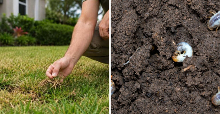 lawn and white grub