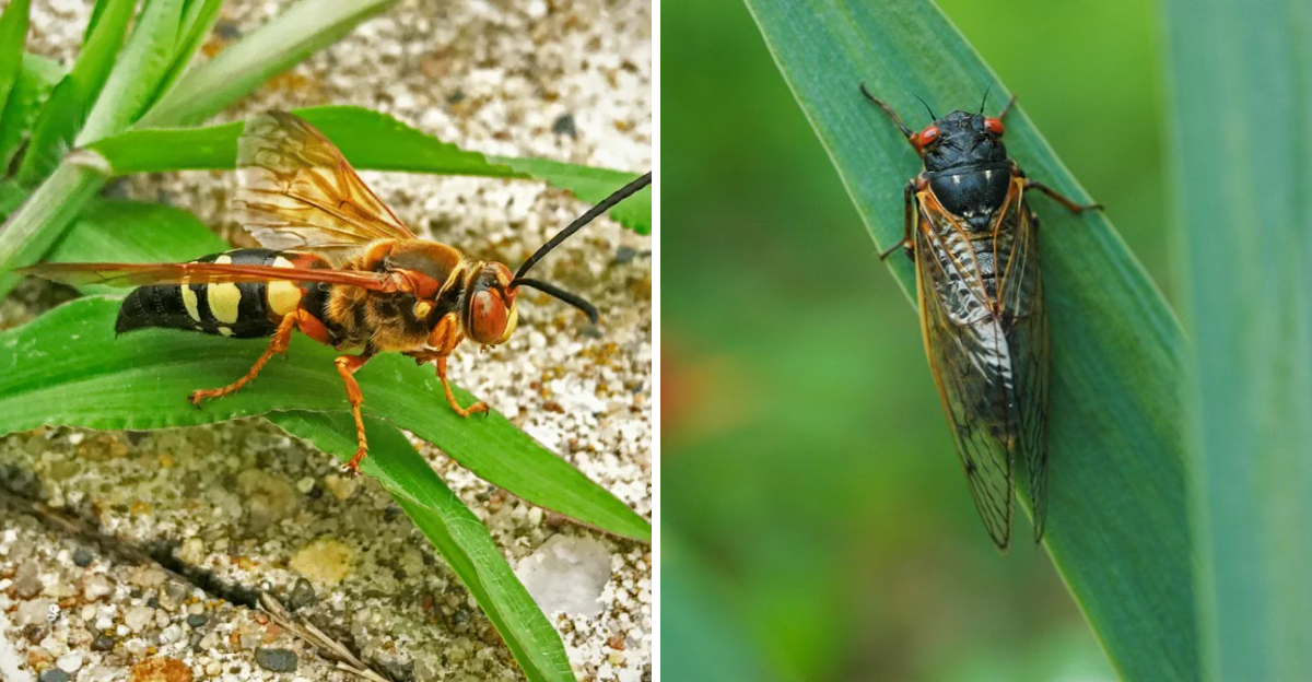 wasp and cicada