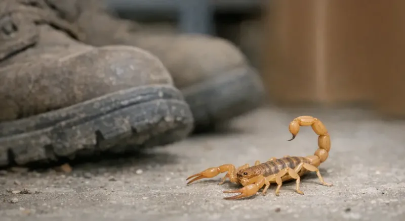 The Visitor Is Usually A Striped Bark Scorpion