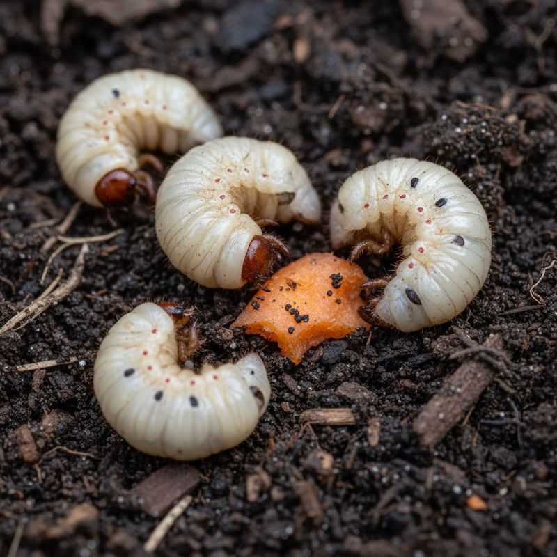White Grubs Damage Roots Underground