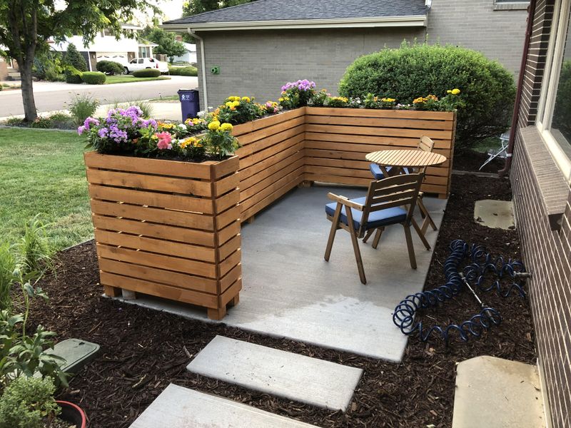 Wood Planters Add Fuel Near Walls Wood Planters Add Fuel Near Walls