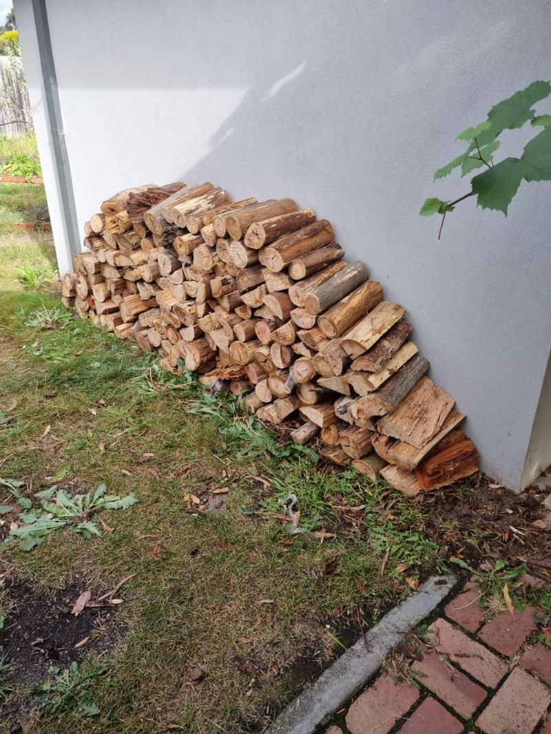 Woodpiles Near Walls Create An Indoor Path Woodpiles Near Walls Create An Indoor Path