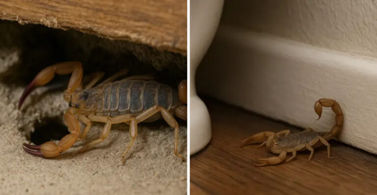 scorpion indoors