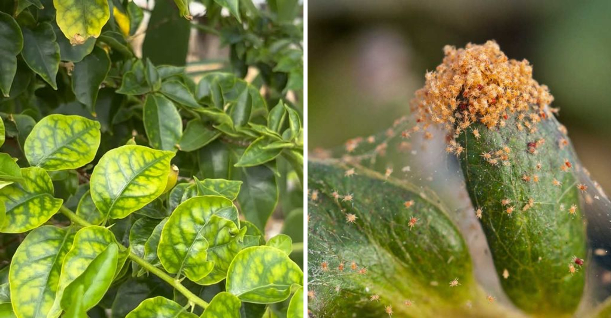 yellow leaves and spider mites