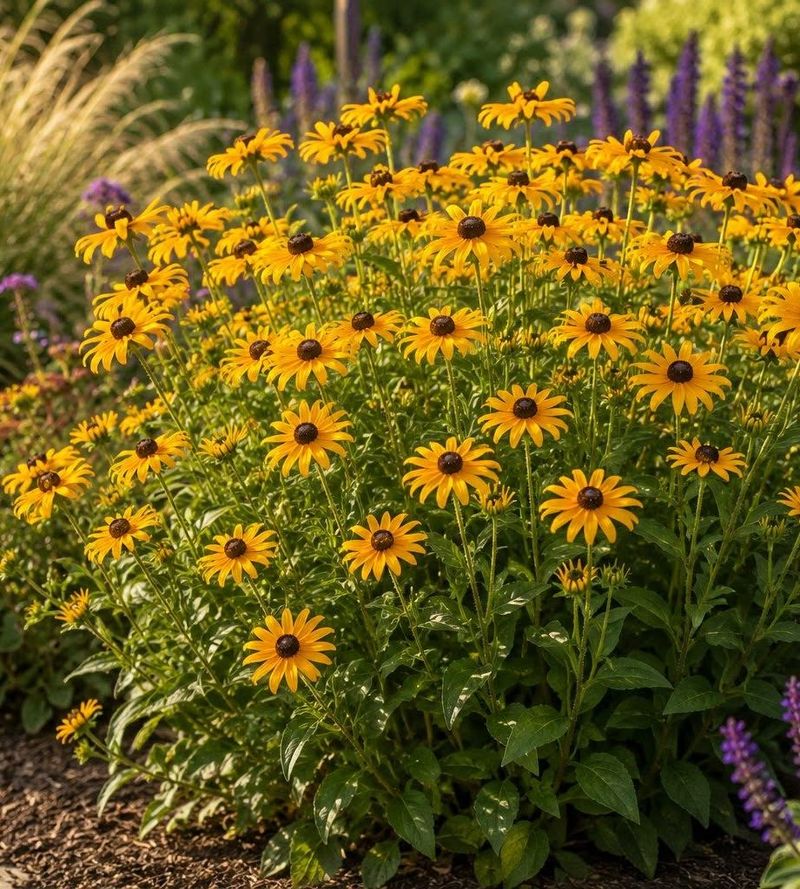 Black Eyed Susan Keeps The Border Bright