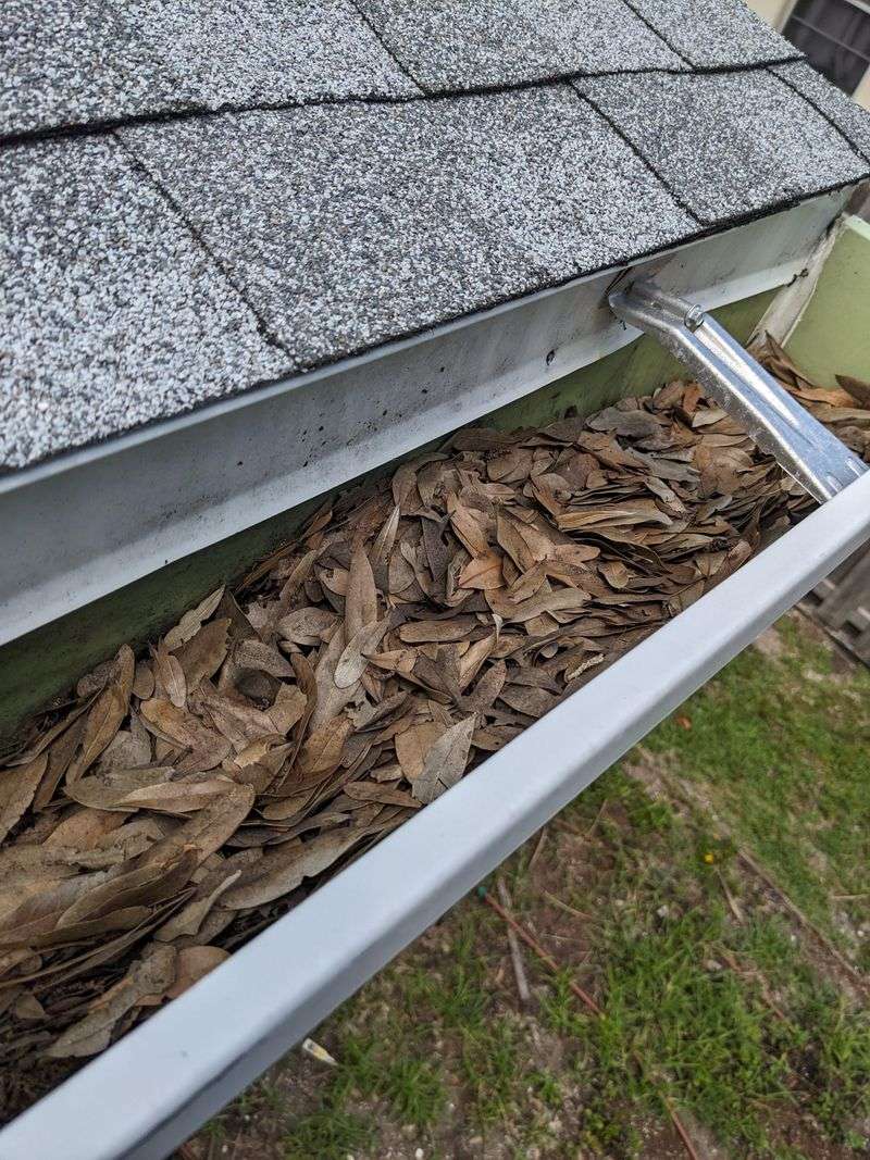 Clogged Gutters Trap Burning Debris