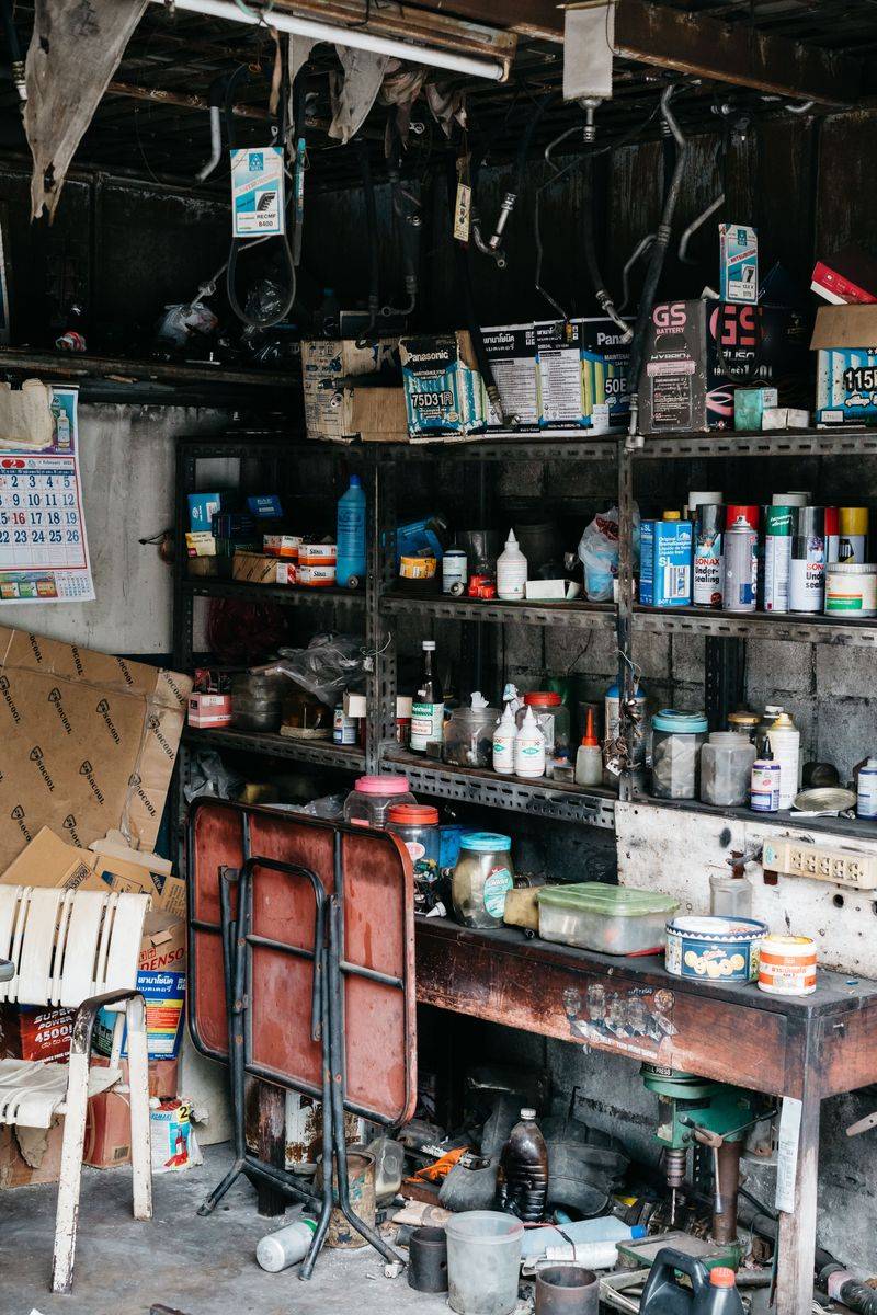 Cluttered Sheds And Storage Areas