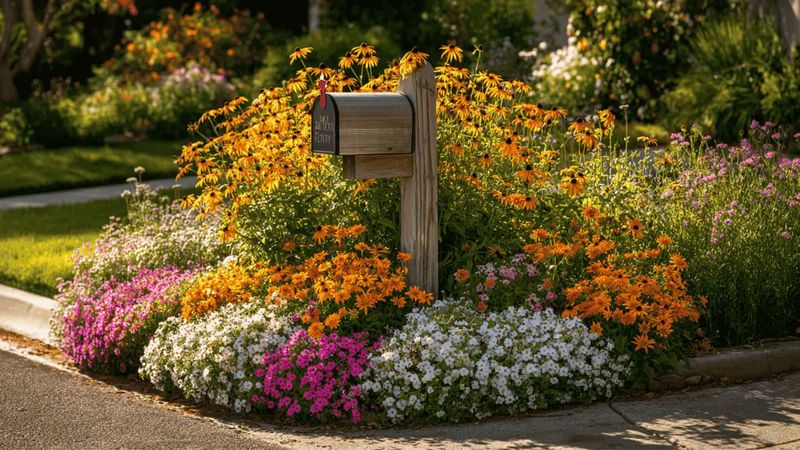 Daylilies With Creeping Phlox At The Base