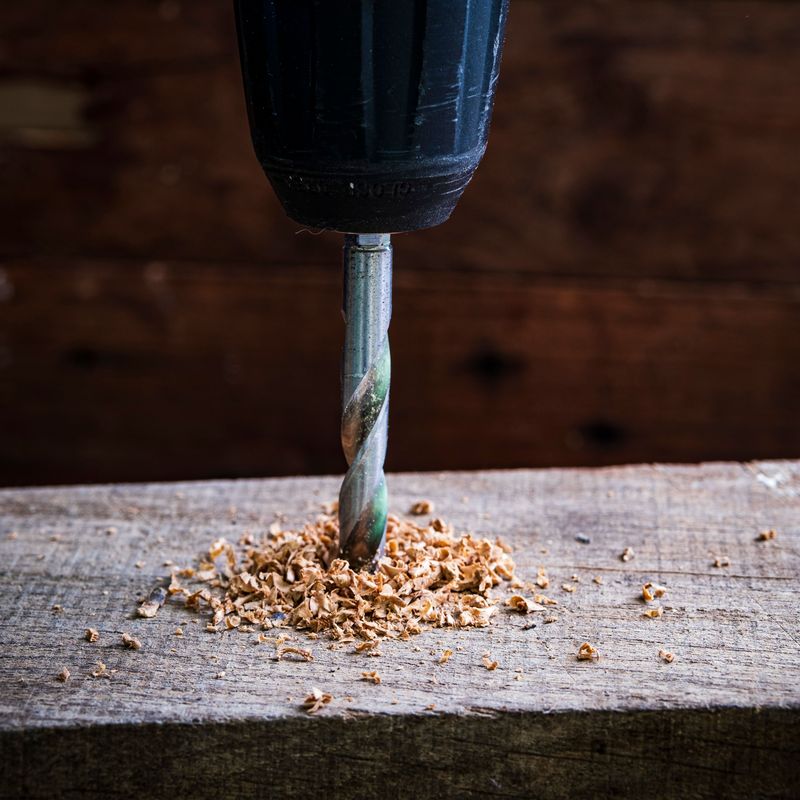 Drill Holes Into The Stump For Faster Breakdown Drill Holes Into The Stump For Faster Breakdown