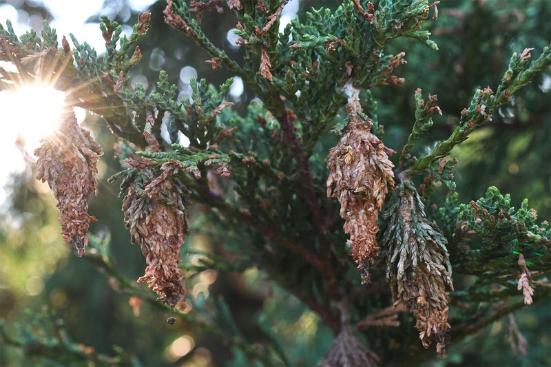 Evergreens Show Damage Slowly Until Browning Appears