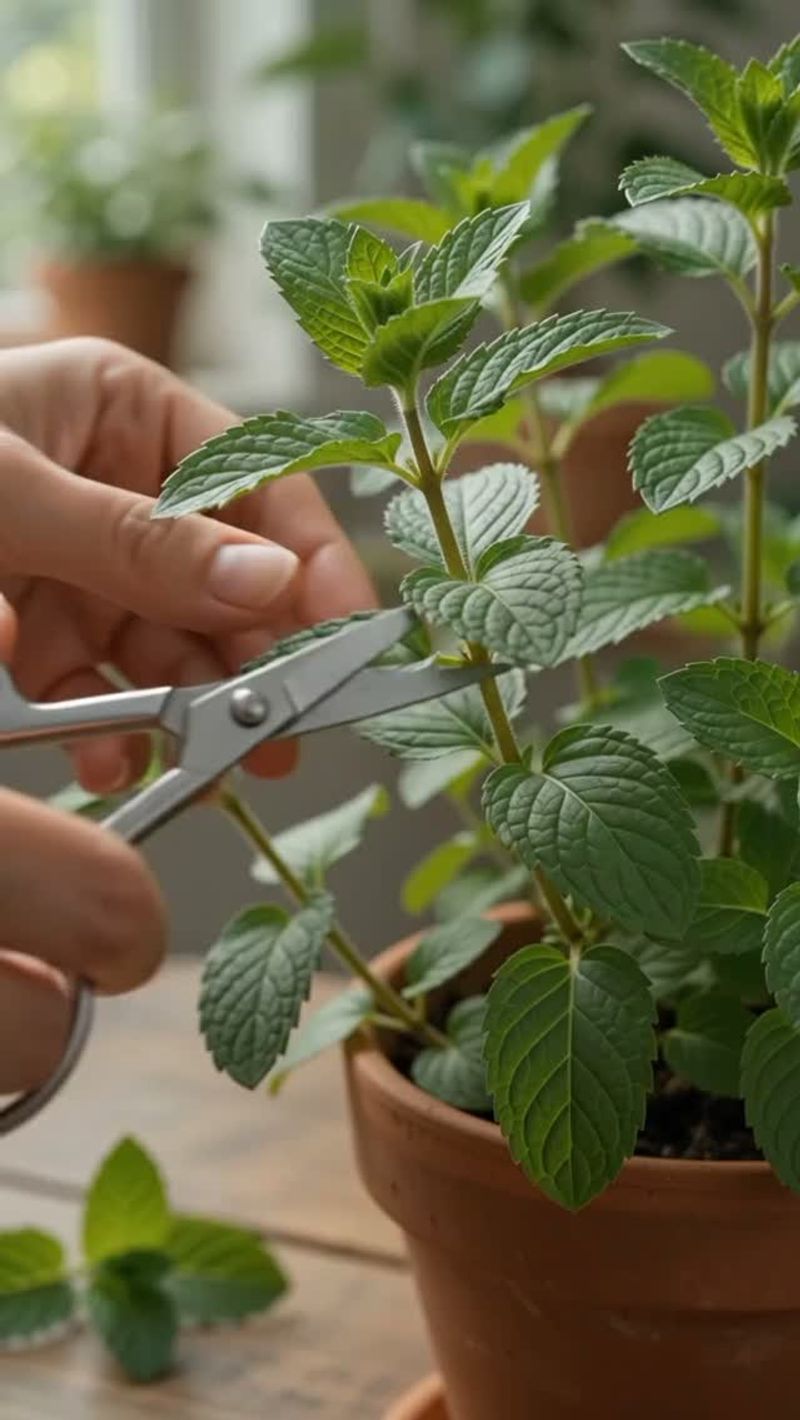 Harvesting Mint Without Slowing Its Growth