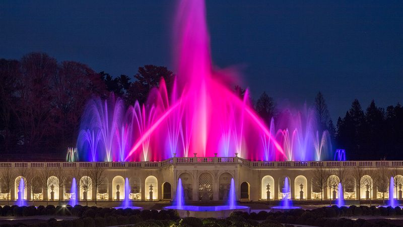 Late-August Evenings Bring Illuminated Fountain Shows Late-August Evenings Bring Illuminated Fountain Shows