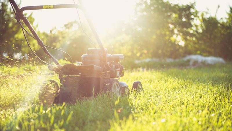 Mowing At Noon During Peak Heat