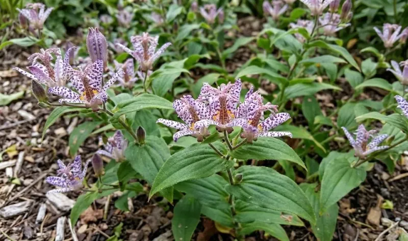 Mulch Can Help Slow Moisture Loss Around Toad Lilies