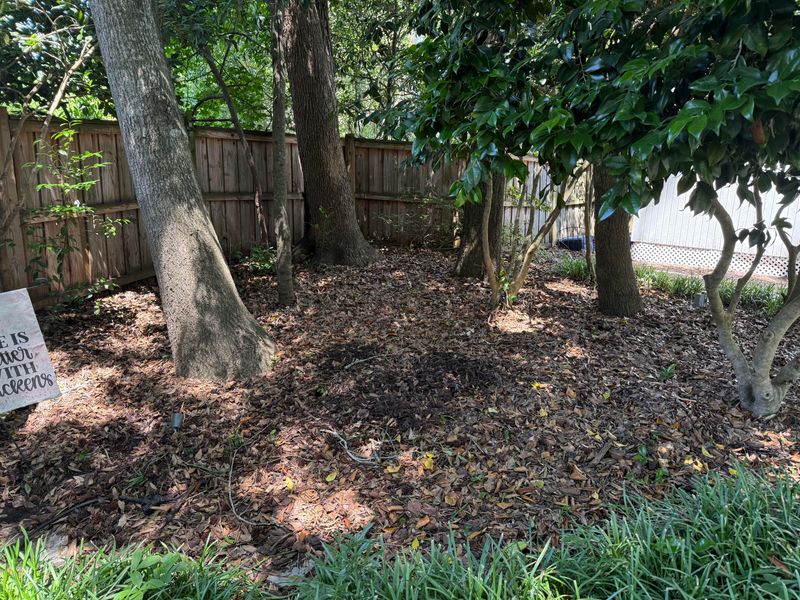 Old Bark Mulch Breaks Down Into Fine Fuels
