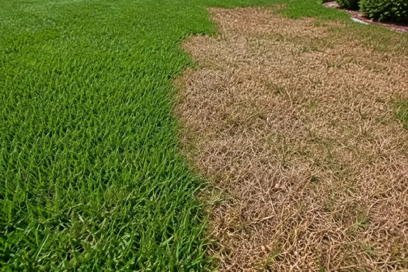 Sunny Lawn Areas Often Show Trouble First