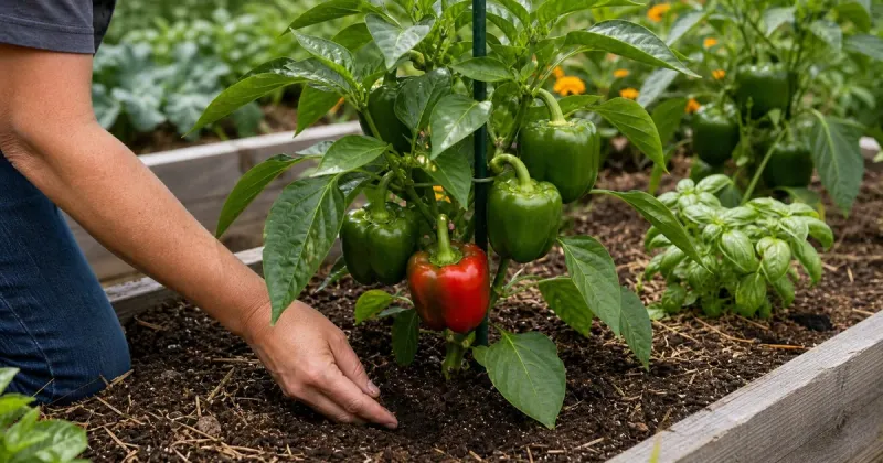Well-Drained Soil Helps Peppers Recover After Heavy Rain