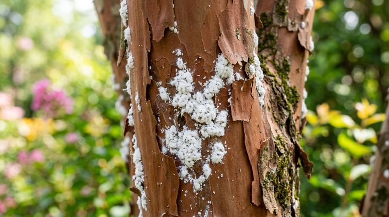 White Scale Clusters Can Hide In Branch Crotches And Crevices White Scale Clusters Can Hide In Branch Crotches And Crevices