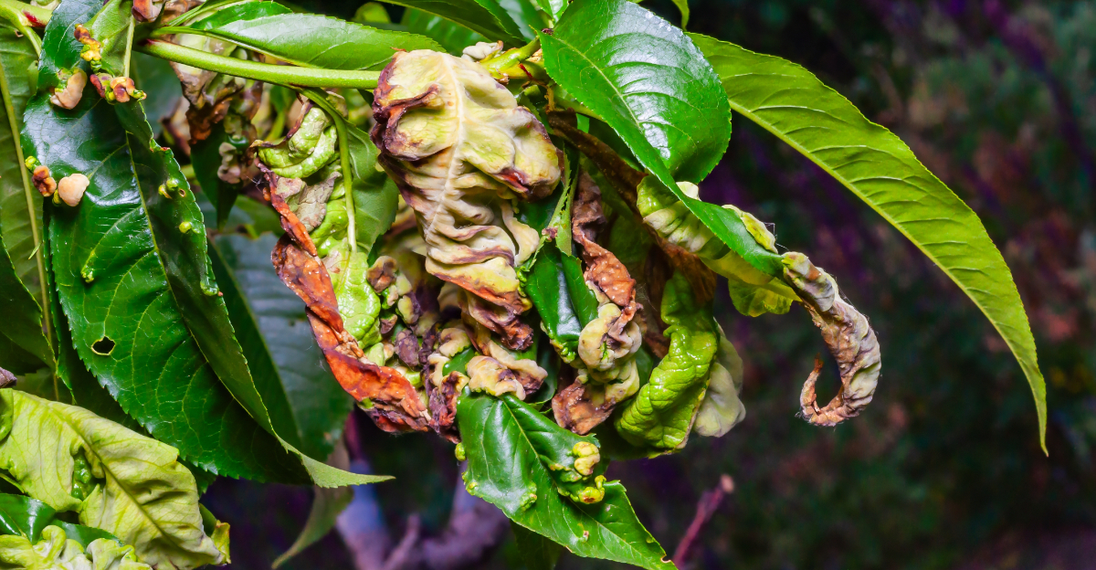 peach tree leaf curl