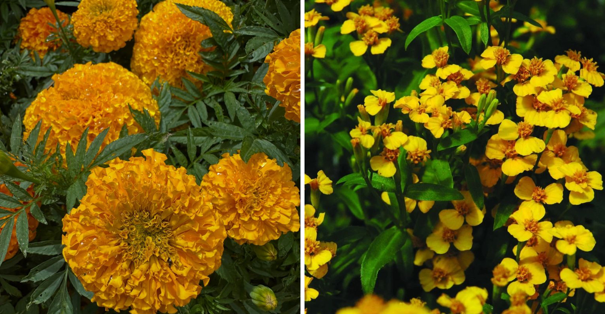 mari mums and mexican mint marigold