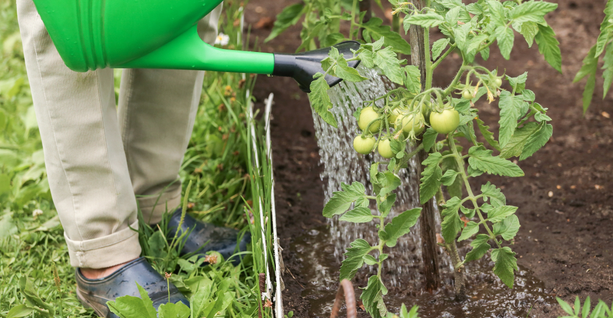 watering tomato