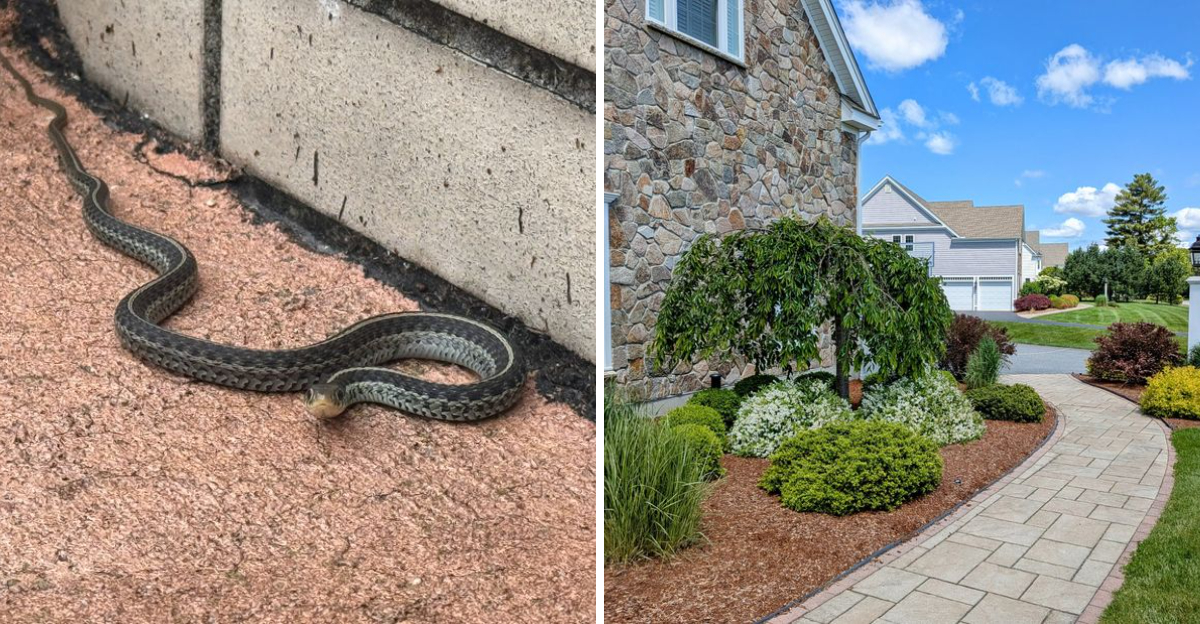 snake in a yard