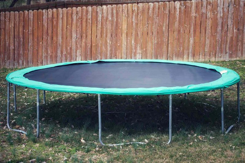 A Trampoline Visible From The Street
