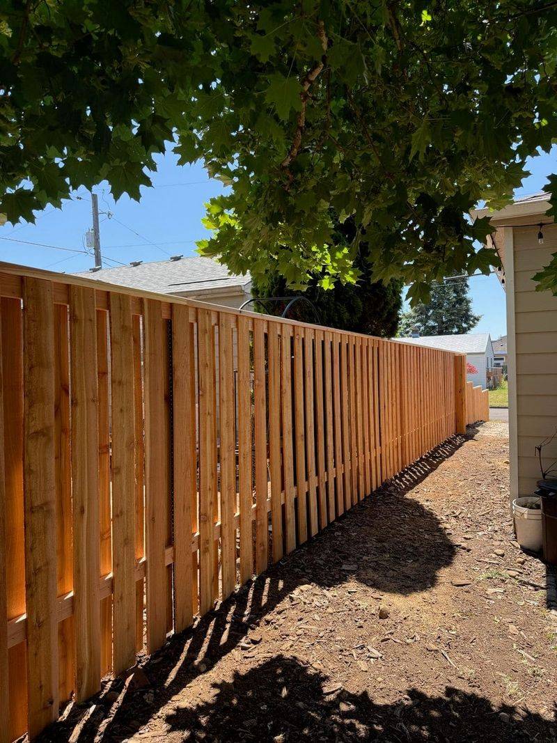 A fence can suggest the boundary without proving it