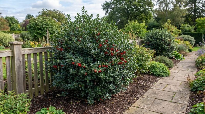 Blue Holly Adds Evergreen Color To Front Yard Borders