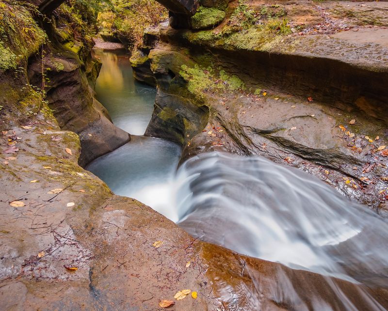 Chase Waterfalls And Hemlocks Along The Hocking Hills Scenic Byway