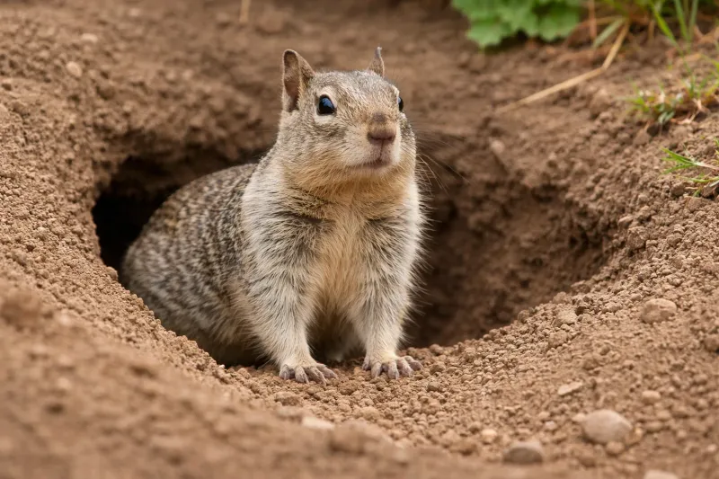 Ground Squirrels Often Stay Near Open Entrances Ground Squirrels Often Stay Near Open Entrances