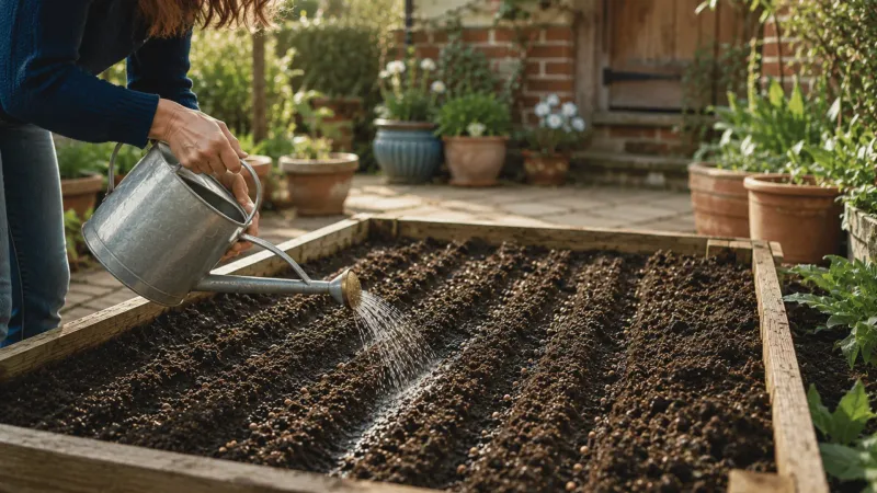 Letting Newly Seeded Beds Dry Out Letting Newly Seeded Beds Dry Out