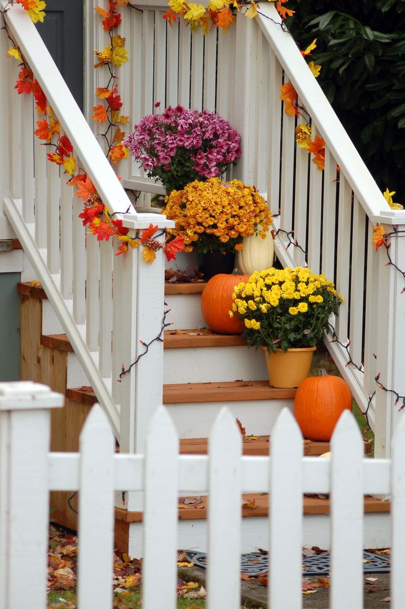 Mums Create Classic Fall Porch Displays Mums Create Classic Fall Porch Displays