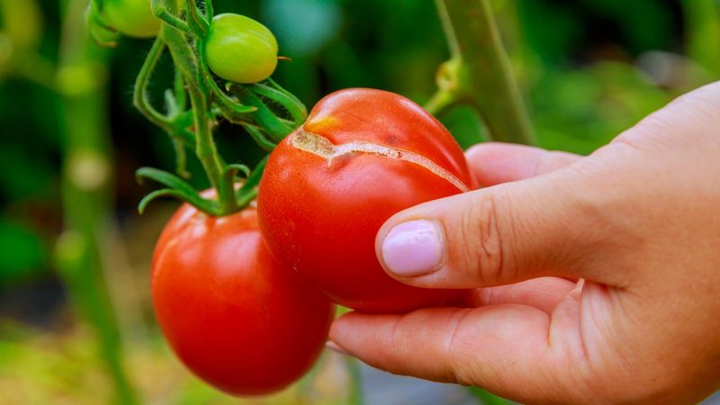 Pick Split Tomatoes As Soon As You Notice Them