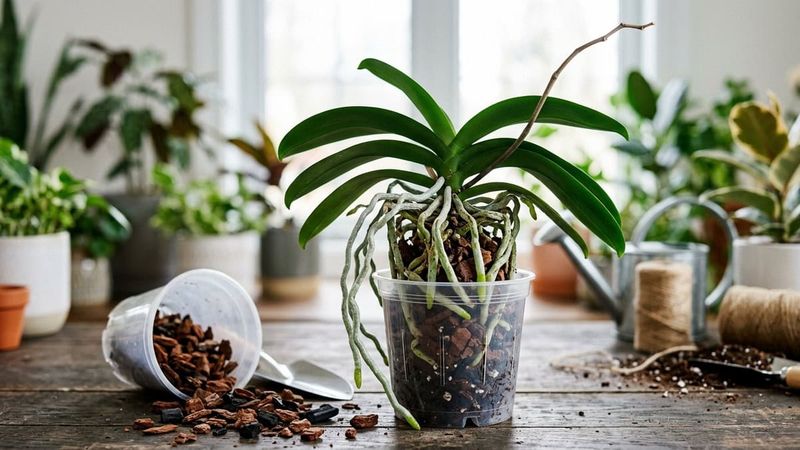 Repot when the bark fails—not merely because the flowers fell Repot when the bark fails—not merely because the flowers fell