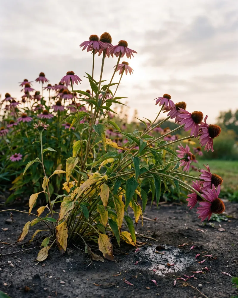 Rich, Overfed Beds Make Stems Flop Over