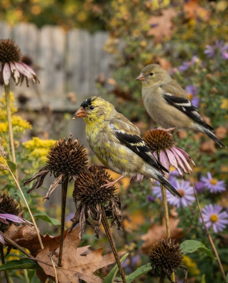 Seed Heads Are A Bird Cafeteria In Disguise