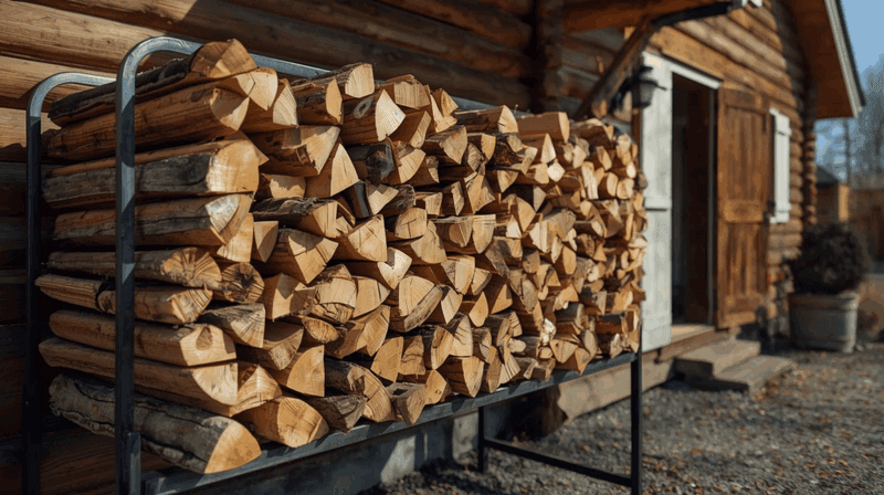Stacked Firewood Creates Dark Winter Hiding Spots Stacked Firewood Creates Dark Winter Hiding Spots