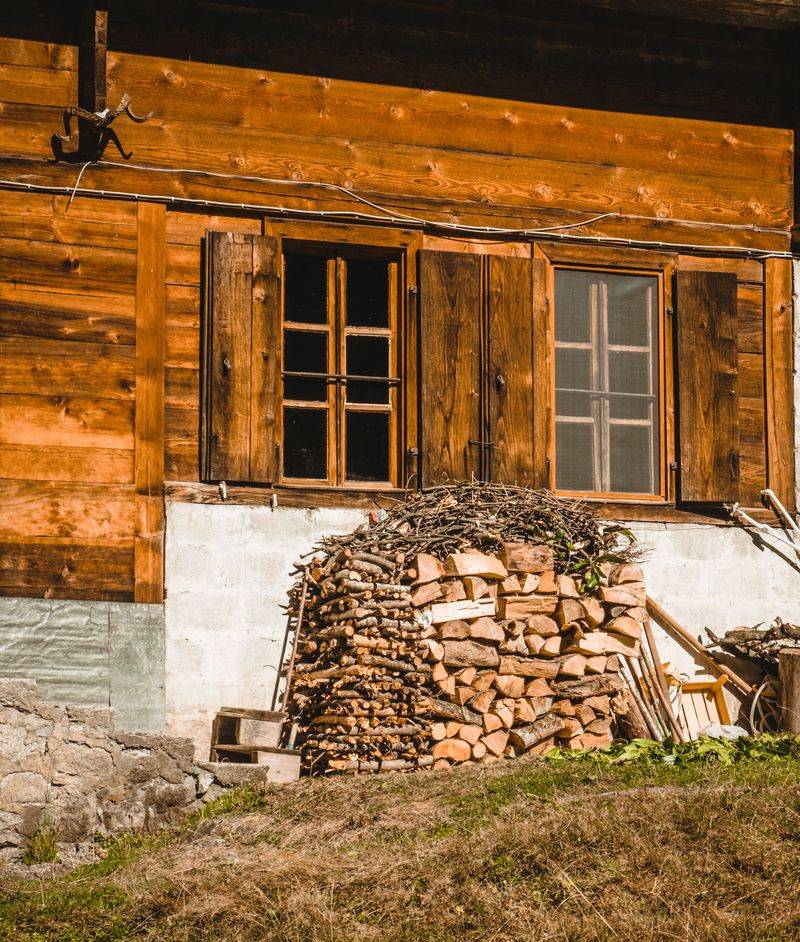 Stacking Firewood Right Against The House Stacking Firewood Right Against The House