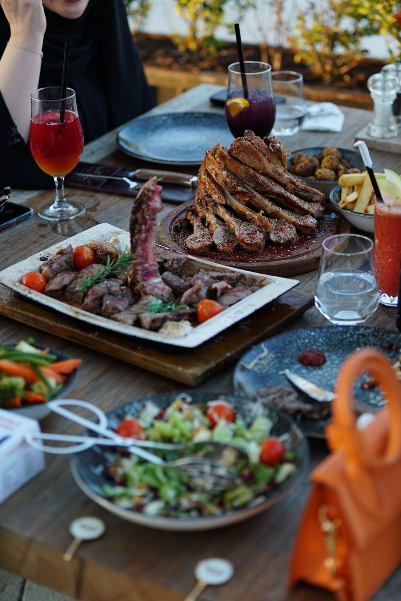 Sweet Drinks And Grilled Meat On The Patio Sweet Drinks And Grilled Meat On The Patio