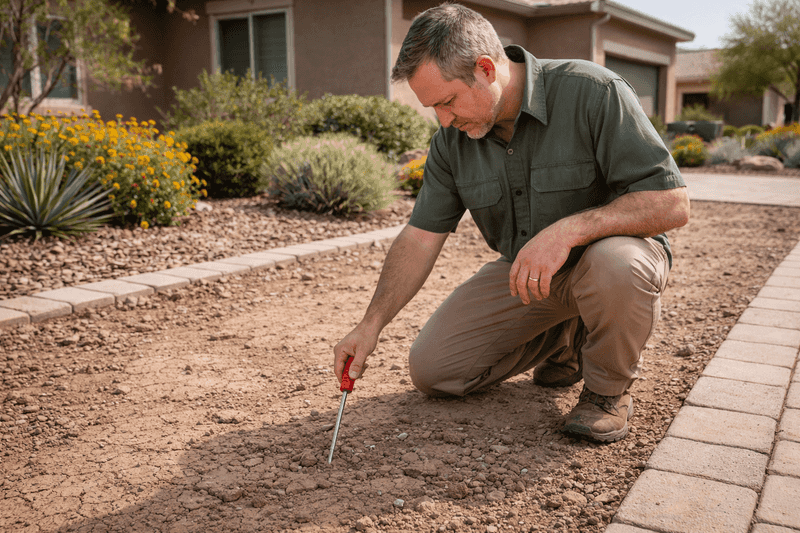 Test the root zone before you plant into Arizona soil Test the root zone before you plant into Arizona soil