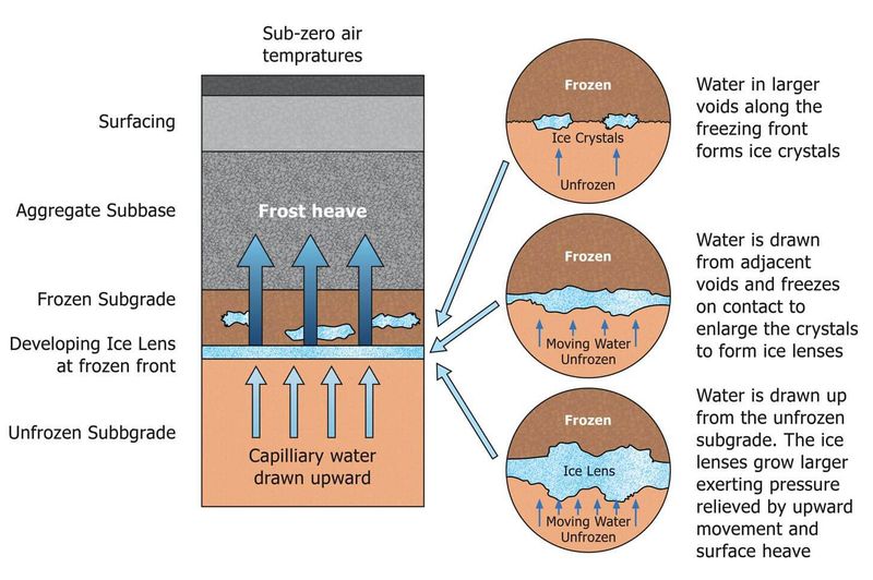 The Wisconsin Frost-Heave Mechanism Starts Below the Surface