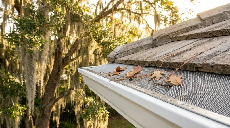 Trace The Drainage Path From Roof Edge To Downspout Outlet