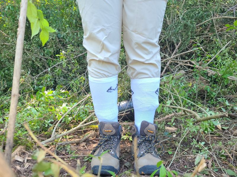 Tuck Pants Into Socks While Working Tuck Pants Into Socks While Working