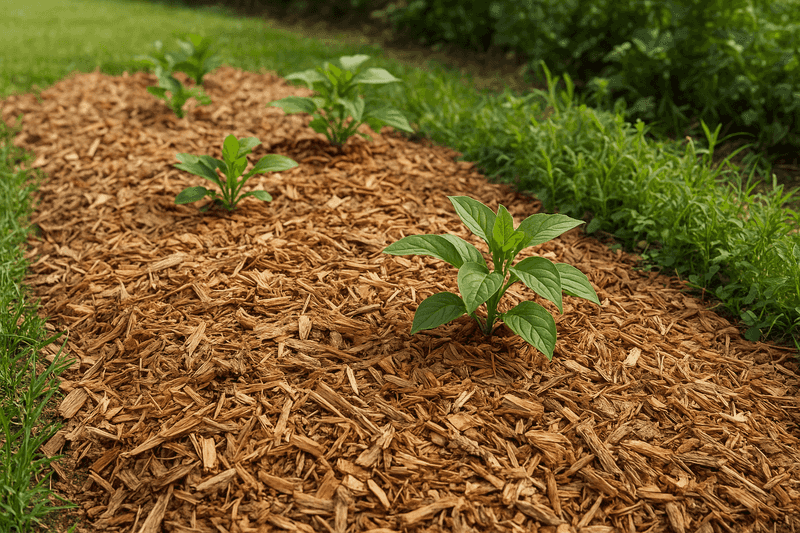Wood Chips Can Suppress Weeds Without A Synthetic Barrier