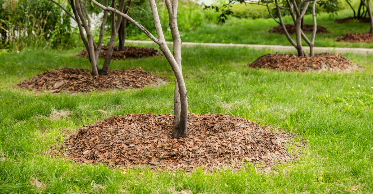 mulch around trees