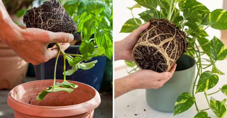 repotting plants